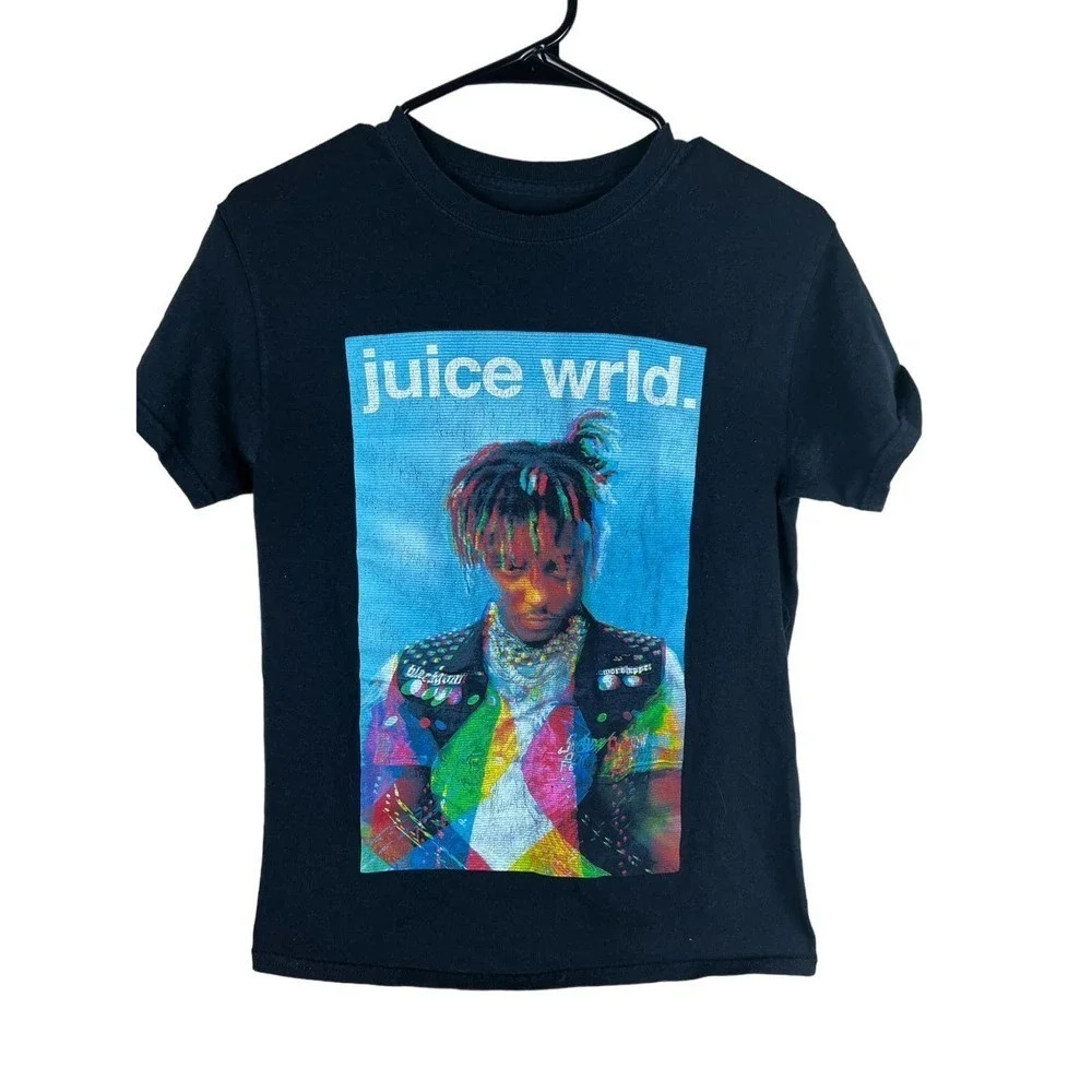 Juice Wrld. Graphic T-Shirt Crew Neck Short Sleeve Black Size small